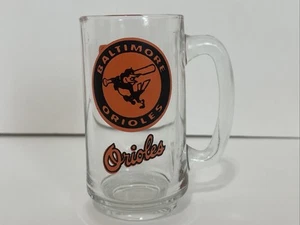 Vintage MLB Baltimore Orioles Glas Bierkrug (5 3/4" hoch) - Bild 1 von 3