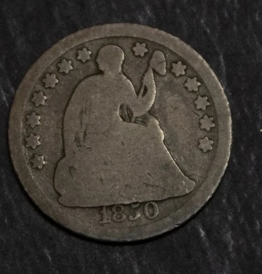 1850  Seated Liberty Half Dime Almost  Good Lot 3355 - Image 1 of 2