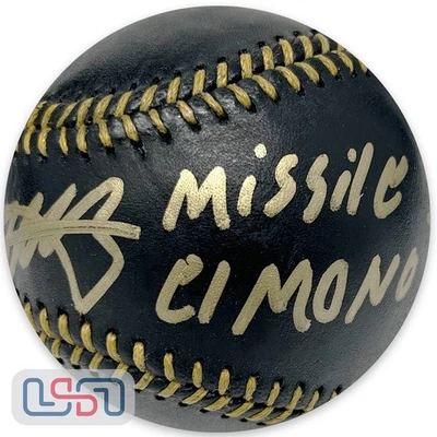Oneil Cruz Signed "Missle El Mono" Black Rawlings Major League Baseball JSA - Image 1 of 4