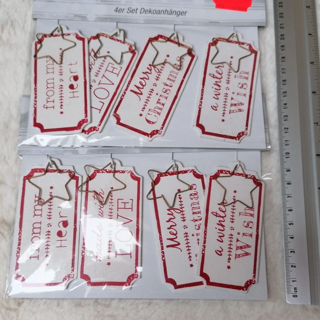 Geschenkanhänger „Frohe Weihnachten“ – 25er-Set Mit Stern-Motiv | Ca. 55x55 Mm, Aus Stabilem Karton | Mit Aufhängelechung Für Band | Perfekt Zum Beschriften & Dekorieren