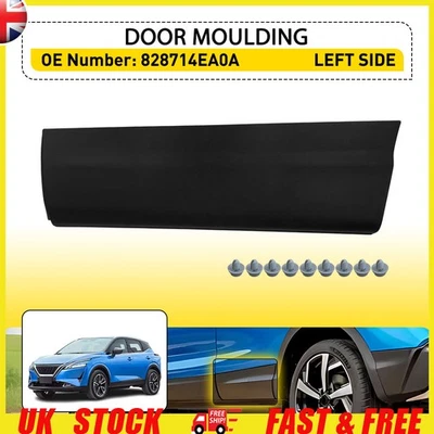 For Nissan Qashqai Left Hand Rear Door Moulding Trim Part 2014-2021 828714-EA0A - Image 1 of 4