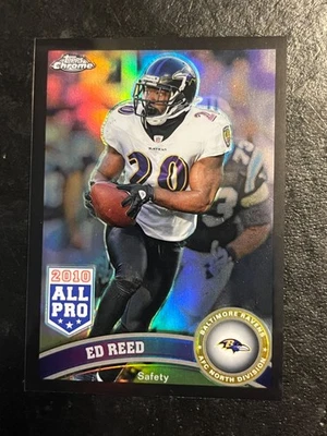 2011 Topps Chrome Ed Reed Black Refractor SP  #'d 229/299 - Image 1 of 4