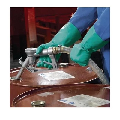 ANSELL CHEMIEHANDSCHUH CHEMIKALIENSCHUTZHANDSCHUHE 12 Stk. Ansell Chemiehandschuh AlphaTec Sol-Vex 37-675 Gr.10 grün EN 388,EN