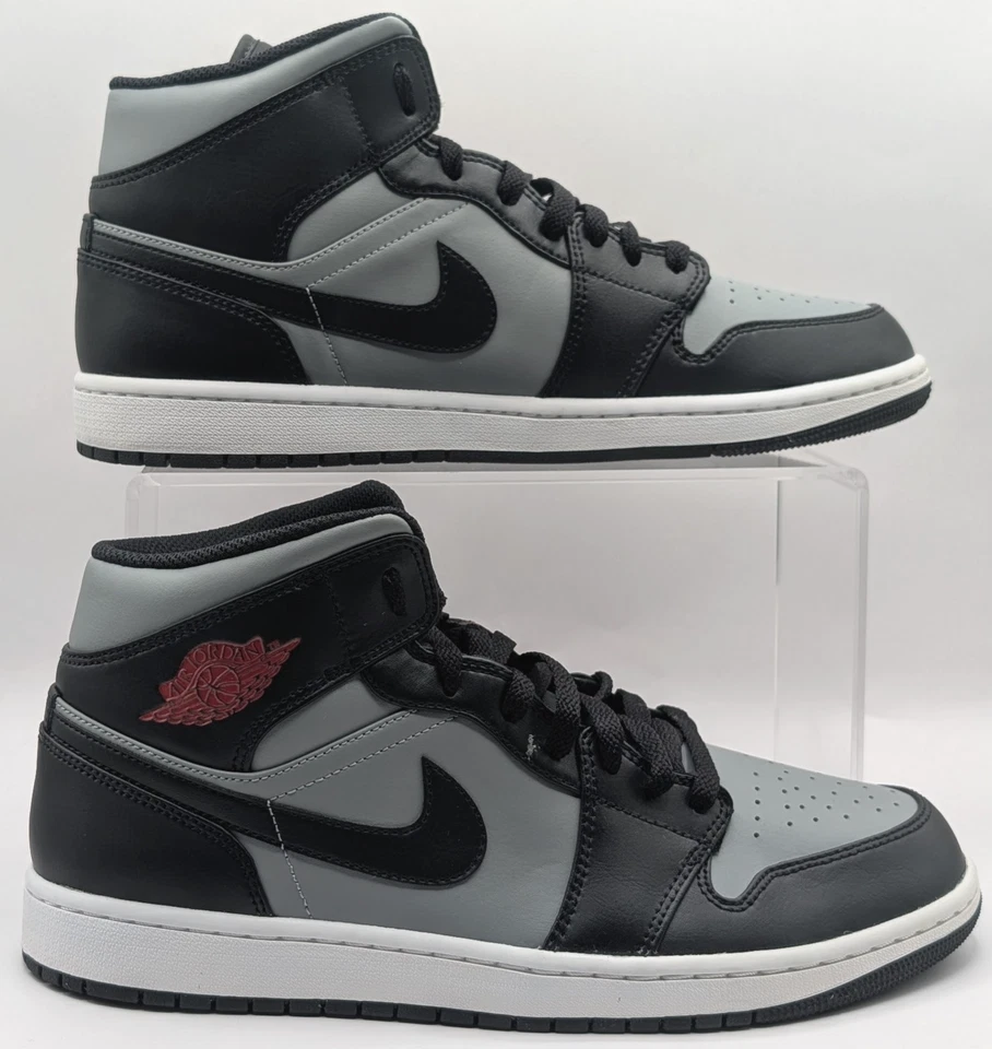 Nike Air Jordan 1 Mid Shadow Negro Gris Para hombres Zapatos Tenis talla 11 NUEVO Foto 1 de 4