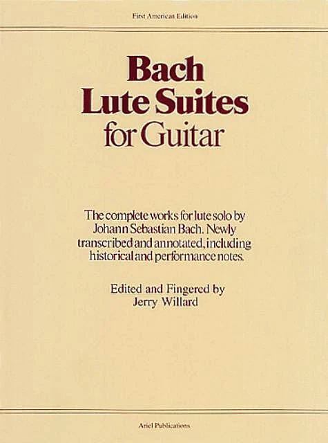 Bach Lute Suites for Guitar Advanced Classical Sheet Music Fingerings Book - Image 1 of 1