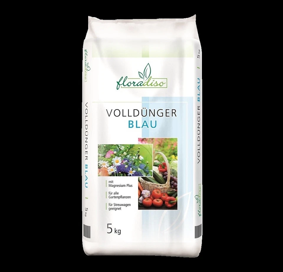 floradiso Volldünger blau 5 kg Gartendünger Universaldünger NPK8+6+7 Obst Gemüse - Bild 1 von 2
