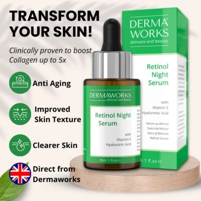 RETINOL SERUM ANTI AGEING Serum for Men & Women with Hyaluronic Acid & Vitamin E - Image 1 of 4