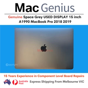 Genuine Used Grey Screen for Apple MacBook Pro 15 inch A1990 2018 2019 - Picture 1 of 5