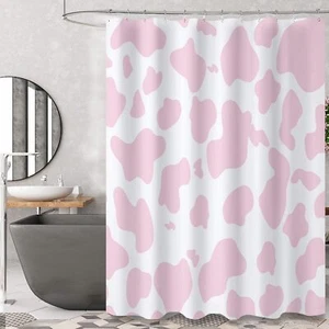Shower Curtain 72" x 78" Pink Cow Print Shower CurtainPolyester Fabric Print ... - Picture 1 of 7
