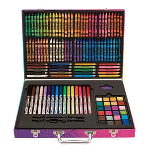 ART COLORING SET 145 Piece Paints Colored Pencils Crayons Markers - Picture 1 of 8