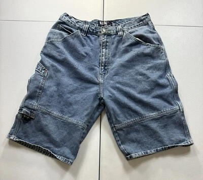 Pantalones Cortos Jean Vintage Body Machine Sueltos Carga Para Hombres 34 Azul Retro Grunge Foto 1 de 4