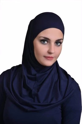 2 piezas AL-Amira hijab-Mujeres Algodón Musulmán 2 piezas Ameera Hijab Hijab  Foto 1 de 4