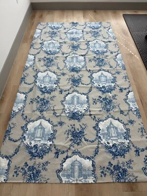 Panel de cortina de campo francés con marcos de baño 51,5" x 96" - algodón forrado Foto 1 de 4