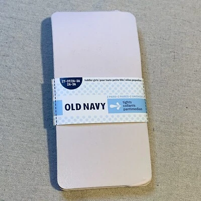 Paquete de 2 medias de nailon rosa rubor 2T/3T Old Navy para niñas Foto 1 de 3