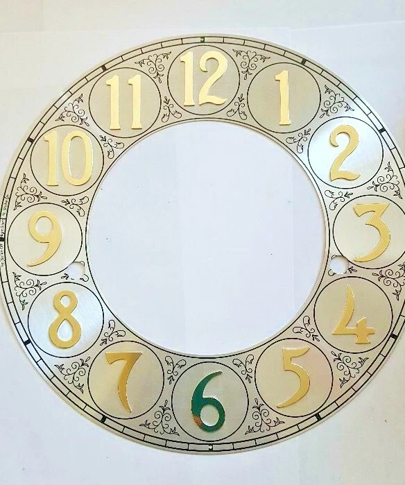 Kieninger grandfather clock dial chapter ring Arabic silver 244 mm diameter - Image 1 of 1