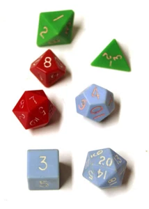 Vintage 1980 TSR Dungeons & Dragons Basic Set Würfel Set 7 - Bild 1 von 1