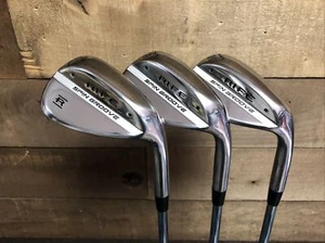 DEMOSTRACIÓN RH Para hombre Rife Spin Groove Golf Wedge Set AW, SW, LW Eje de Acero 5133-RSGW - Imagen 1 de 16