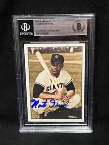 MONTE IRVIN GIANTS SIGNED AUTOGRAPH AUTO 1979 TCMA 50'S CARD # 168 BAS BECKETT - Picture 1 of 2