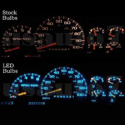 95-98 Chevy Suburban 1500 C1500 K1500 Dash Cluster Gauge AQUA BLUE LED LIGHT KIT Foto 1 de 4
