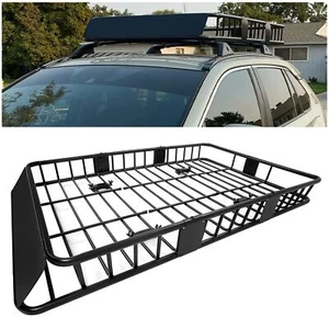 64" x 38" x 4'' Universal Roof Rack Cargo Carrier Basket with Extension Heavy... - Picture 1 of 7