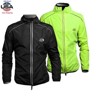 Outdoor Cycling Jacket Running Waterproof Reflective Windbreaker for Men Women - Picture 1 of 20