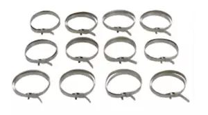 12x Universal Correas Metálicas Abrazaderas Fuelle Del Eje Puño Borne 250mm - Imagen 1 de 3