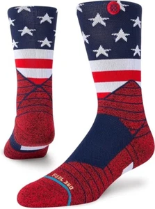 Stance Men Red Crew Nylon Cushion Feel 360 American Performance Socks Sz M 6-8.5 - Picture 1 of 1