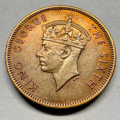 10 centavos de Hong Kong 1950 - Hermosa moneda - #A-032-B Foto 1 de 2