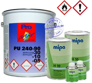 Mipa 2K Lack in RAL Wunschfarbe GLÄNZEND (5kg) + 2K-Härter H10 kurz (2,5 Liter) - Bild 1 von 1