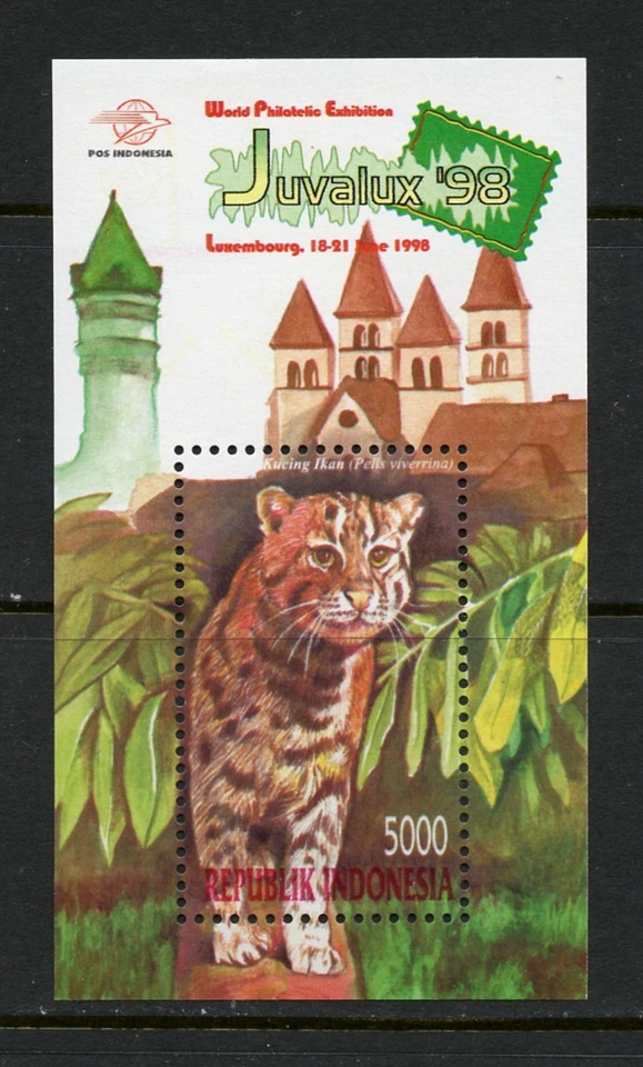 Hoja O517 Indonesia 1998 gatos salvajes MNH Foto 1 de 1