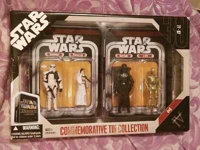 Star Wars 30th COMMEMORATIVE TIN COLLECTION - A New Hope - 4 Action Figures NEW - Image 1 of 2