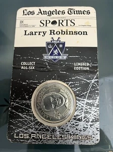 LA Kings Larry Robinson 1998 Coin NHL Limited Edition Los Angeles Times Sealed - Picture 1 of 2