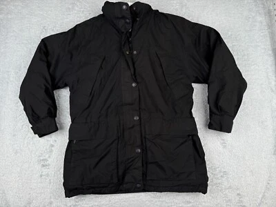 Eddie Bauer Jacket Womens Large Black Goose Down Insulated Gore-Tex Hooded - Image 1 of 4