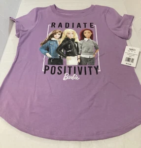 NWT Barbie Radiate Positivity t-shirt L purple short sleeve - Picture 1 of 3