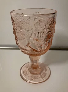 Madonna Inn Flat Rose 6,5" Wasserglaskelch - LG Wright - Pink LESEN - Bild 1 von 2
