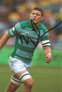 NEWCASTLE FALCONS & ENGLAND RUGBY UNION: FOTO AZIONE FIRMATA MARK WILSON 6x4 + certificato di autenticità - Foto 1 di 1