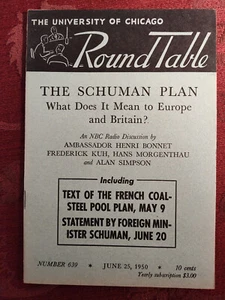 CHICAGO ROUND TABLE June 25 1950 Henri Bonnet Frederick Kuh Hans Morgenthau - Picture 1 of 1