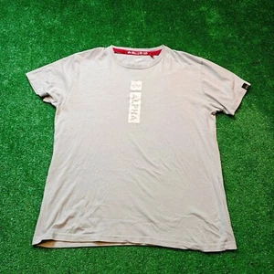 Alpha industries T-shirt Mens Medium Gray spellout logo flight casual pullover - Picture 1 of 8