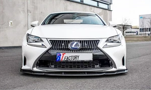 CARBON FRONT LIP SPOILER A STYLE FOR LEXUS RC200t RC350 F-SPORT PRE FACELIFT - Picture 1 of 6