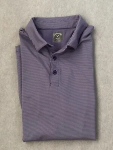 Callaway Opti-Dri Purple and White Striped Golf Polo XL - Picture 1 of 7