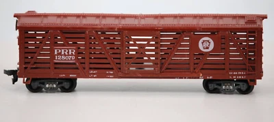 HO Scale Varney Stock Red Cattle Car PRR #129078 w/ Figure - Image 1 of 4