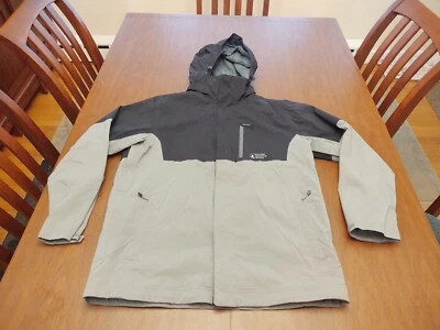 Eastern Mountain Sports EMS Men's Large Jacket Gray Black Hooded Coat Waterproof - Image 1 of 4