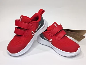 Nike Star Runner 3 (TDV) Red/Grey Toddler Boy's Shoes - Size 6/7C NWB DA2778-607 - Picture 1 of 8
