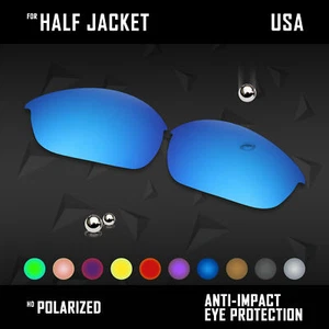 Lentes de repuesto polarizadas antiarañazos para opciones de media chaqueta Oakley - Imagen 1 de 28