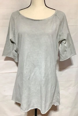 Camiseta túnica EARTH CREATIONS tamanho XL cinza claro 100% algodão orgânico - Imagem 1 de 4