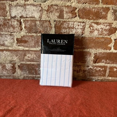 FUNDAS DE ALMOHADA RALPH LAUREN SPENCER RAYAS AZUL AGUAMARINA BLANCO SATÉN 2 KING Foto 1 de 4