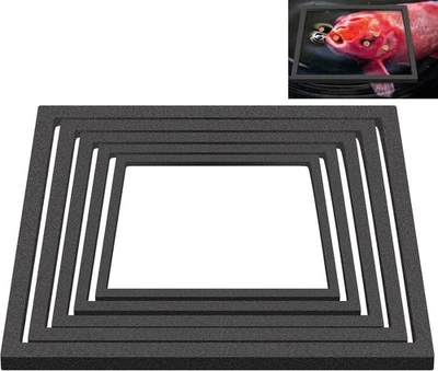 APAUSVCM 5 Pcs Fish Feeding Rings Set, Floating Aquarium Plant Corral 5 Sizes Square Fish