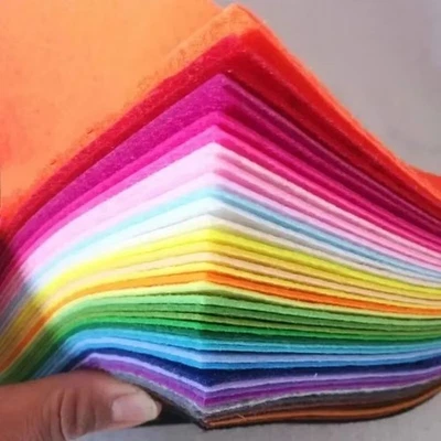 40Pcs Colorful Non Woven Fabric 1mm Thick Patchwork Cloth  Sewing DIY Craft - image 1 of 4