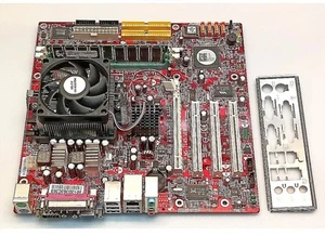 MICROSTAR MS-7145 RS482M-II, SCHEDA MADRE, CPU AMD 2GHZ, RAM DDR 400, 1GB, #Z10. - Afbeelding 1 van 9