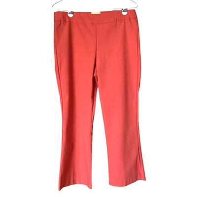 Pantalón Elie Tahari Pierna Recta Recortado Pull-on Rosa Coral Oficina Informal Talla M Foto 1 de 4